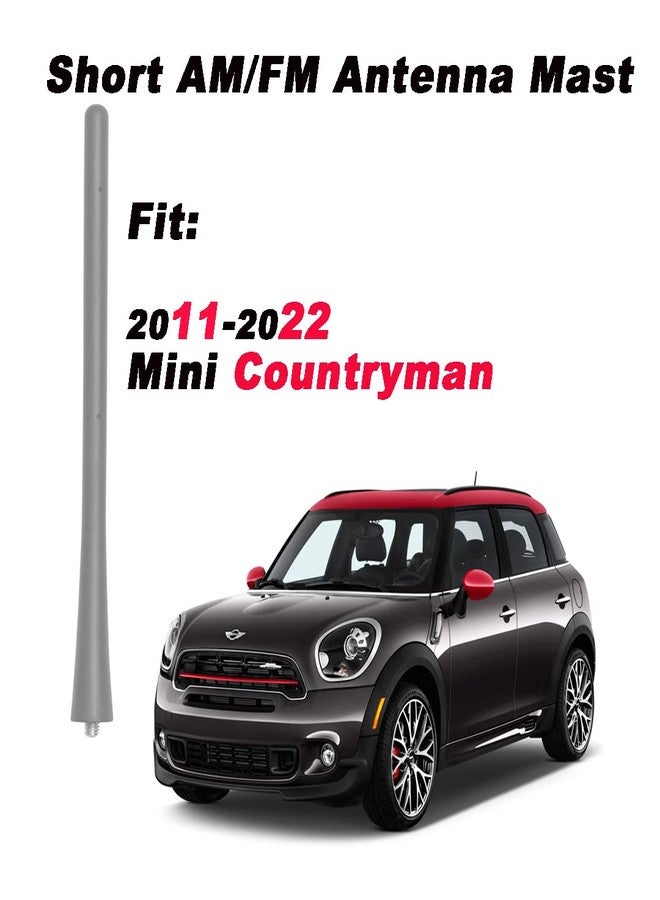 AMFRNE 7 inch Antenna Mast Compatible with BMW Mini Cooper Select Models, Direct Replacement, Short Roof/Rear Antenna, Black Flexible Rubber - Image 5